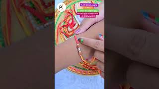 New designer silver rudraksh rakhi 🤩, with discount instant first order #rakshabandhan #rakhi