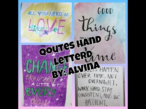 QUOTES HANDLETTERED | BY ALVINA | AA WORLD