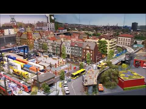 Modelleisenbahn H0 - ROOMTOUR "TRAILER" Moderne Modellbahn / Model Railway