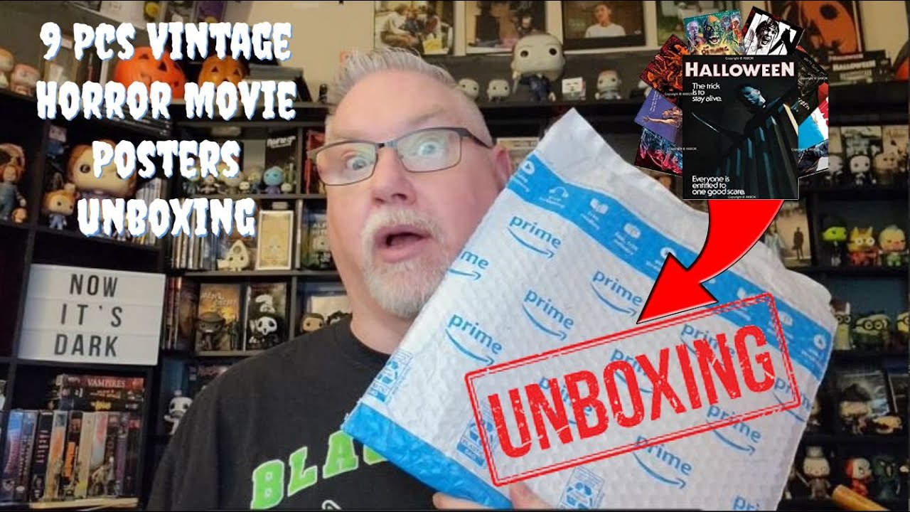 Amazon 9 pc Horror Movie Poster Haul Unboxing