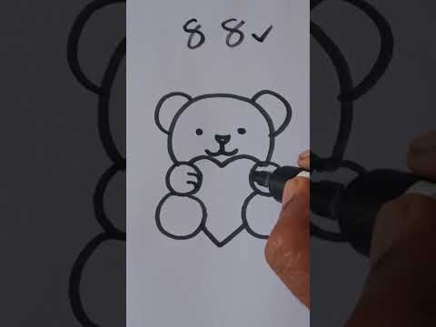 How to draw a Teddy Bear drawing 🐻 easy way