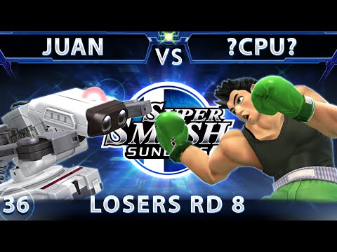 SSS 36 - juan (ROB) Vs. CPU (Little Mac) SSB4 Losers RD 8 - Sm4sh Wii U - Smash 4