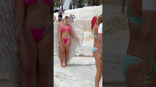 ☀️The Wonder Of Cleopatra Pool Pamukkale Turkey -Hot Day? #cleopatra #pamukkale #pool