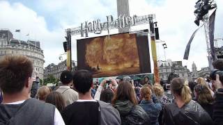 Harry Potter and the Deathly Hallows part 2 trailer at Trafalgar Square