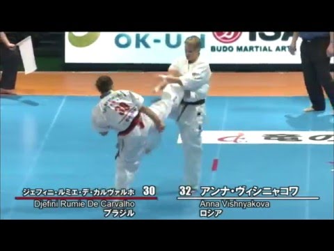 【新極真会】 The 11th World Karate Championship Women 2nd round12 Djefini Carvalho vs Anna Vishnyakova