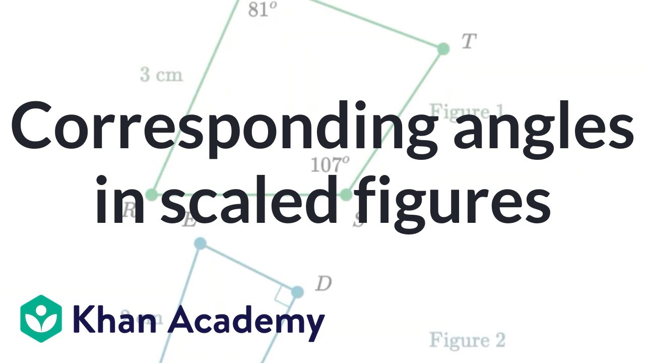 Corresponding angles in scaled figures