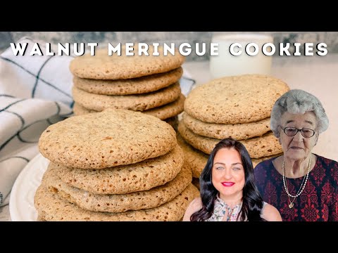 WALNUT MERINGUE COOKIE RECIPE | Orehovi Poljubčki | Puserli | Stara Mama's Recipe