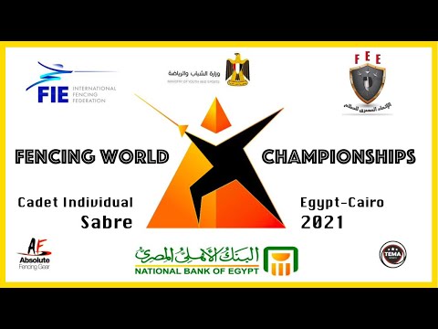 Fencing World Championships Egypt Cairo 2021 - Cadet Men's Individual Sabre Piste Yellow