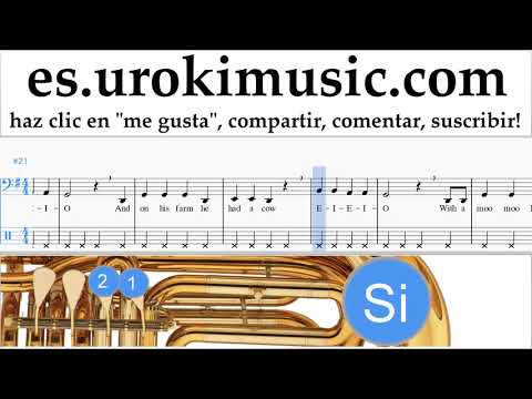 Como Tocar Tuba Old MacDonald - Had a Farm Tablatura Parte#2 um-b927