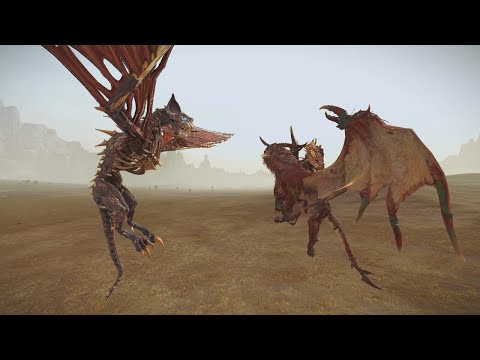 Terrorgheist VS Exhalted Hero Manticore Warhammer Total War
