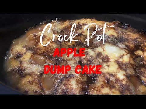 HOW TO MAKE AN APPLE DUMP CAKE CROCKPOT - The Easiest Cake Ever!