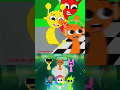 🔥 Sprunki Race in Tiles Hop 🎵 | Fast Music Challenge! 🚀 #tileshop #coffindance