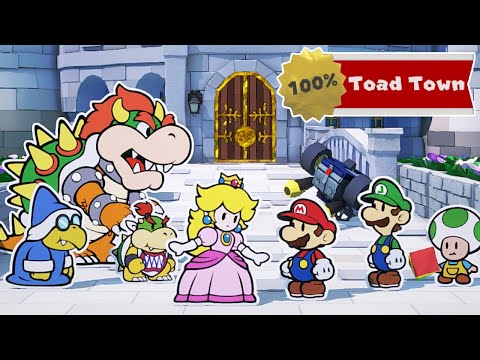 Paper Mario The Origami King - 100% Walkthrough - Toad Town