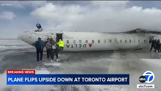 Shocking new video shows Delta passengers being evacuated after plane crash in Toronto
