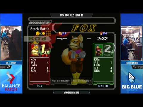 NGPU 46 SSBM - DBJ | Joyboy (Fox) vs. Dimension (Marth) - Melee WQF