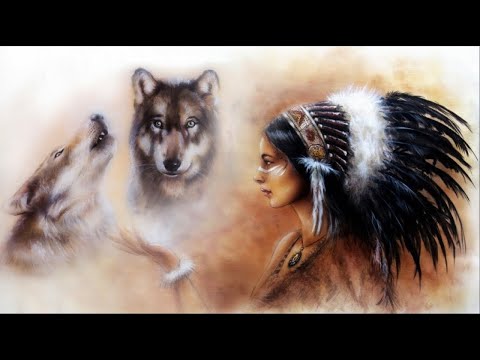 Música nativa americana con sonidos de la naturaleza - Flauta de los nativos indios americanos. AG