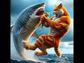 Daddy Meow Meow Fight Sharks #meow #cat #funny #animals #cats #kitten #unstoppable