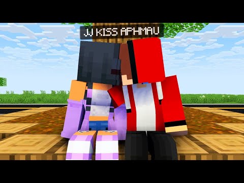 JJ *maizen* KISS APHMAU | MIKEY KISS APHMAU 😱 | CRAFTEE, ITSFUNNEH, MAIZEN  - Minecraft Animation