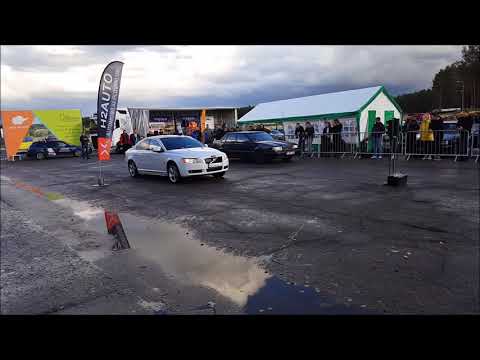 Drag race: Volvo S80 T6 VS Volvo 850 T5 [Hx45]