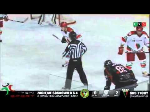 10. kolejka PLH: Zagłębie Sosnowiec - GKS Tychy 1:2. Tercja 2