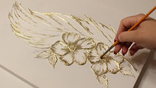 How to Paint Stunning 3D Flower Textured Art | Easy Step-by-Step Tutorial