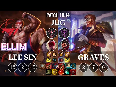 T1 Ellim Lee Sin vs Graves Jungle - KR Patch 10.14