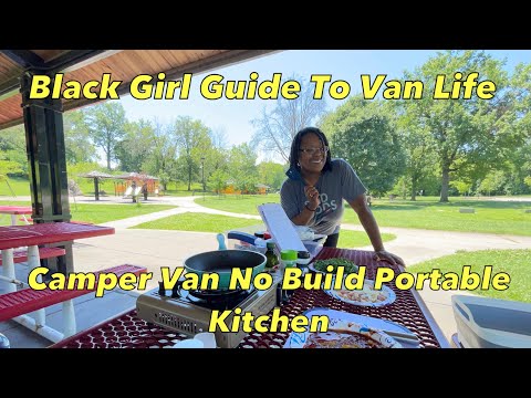 S1Ep99: Camper Van No Build Portable Kitchen - #abiyahbina