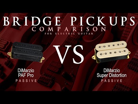 DiMarzio PAF PRO vs SUPER DISTORTION - Passive Bridge Guitar Pickup Comparison Tone Demo