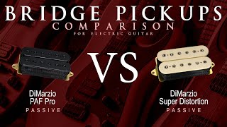 Video thumbnail for DiMarzio PAF PRO vs SUPER DISTORTION - Passive Bridge Guitar Pickup Comparison Tone Demo by Mike Stamper