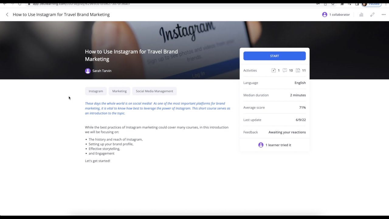 360Learning Demo for Portfolio