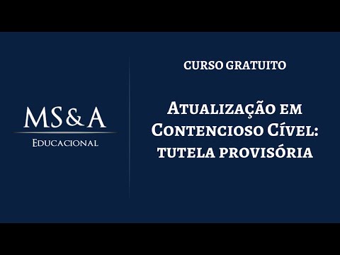 Curso Gratuito "Tutela Provisória" - Eduardo de Mello e Souza