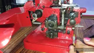 How to put 3 threads in overlock machine.