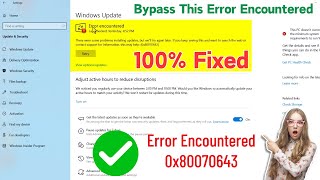 Fix Windows Update Error 0x80070643 (KB5034441) Windows 10 | Error Enc