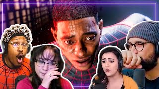Gamers REACT to the END of Marvel&#39;s Spider-Man : Miles Morales | Gamers React