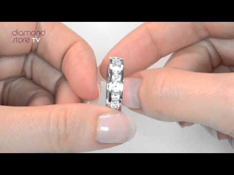 HG33 - 3ct Diamond Full Eternity Ring In 18K White Gold