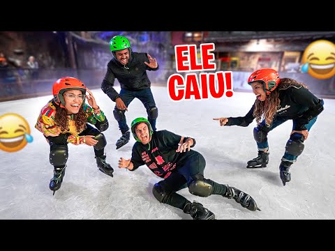 LAST ONE TO STOP ICE SKATING WINS! - EXTREME CHALLENGE!