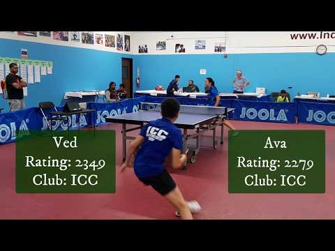 U2350 SF: Ved (2349) vs Ava (2279) at ICC Joola Winter Open on 2019-11-10