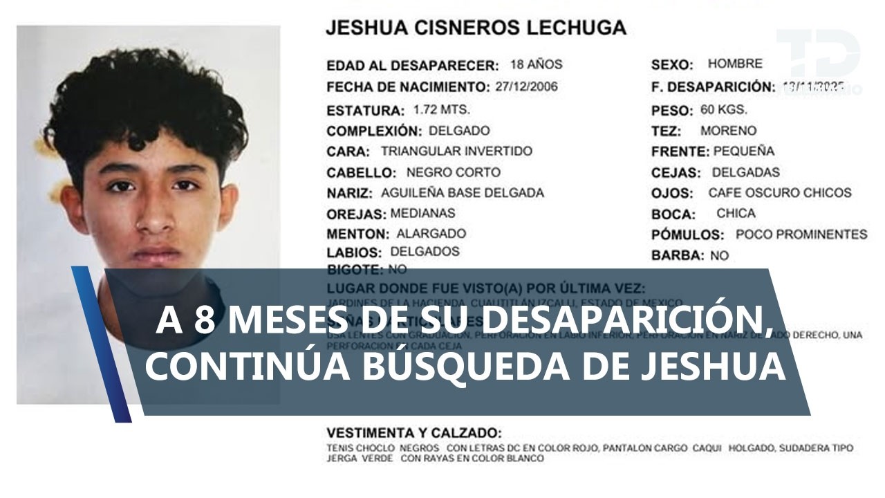 ¡Una nueva pista! Familia de Jeshua Cisneros, joven desaparecido en Izcalli, recibe mensaje anónimo