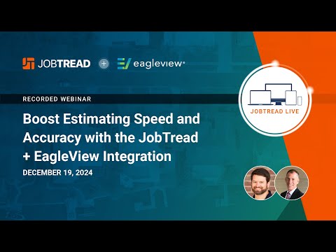 This video demonstrates how the JobTread software integrates with EagleView to enhance estimating speed and accuracy for HVAC contractors.