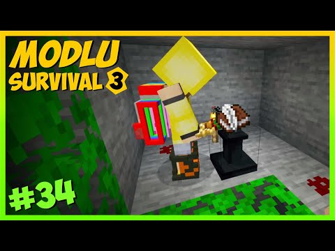GİZLİ YERALTI ODAM ve ELMAS GOLEMLER - Modlu Survival S3 _ #34