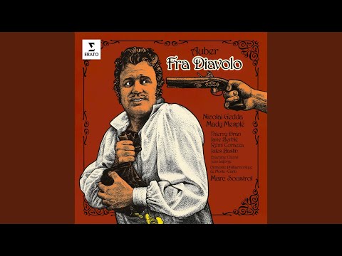 Ο οξύφωνος [[#Nicolai Gedda [Νικολάι Γκέντα]#]] ερμηνεύει την άρια «Je vois marcher sous ma bannière» [«Βλέπω να παρελαύνουν κάτω από τη σημαία μου»] από τον Fra Diavolo (1830) του [[#Daniel-François-Esprit Auber [Ντανιέλ-Φρανσουά-Εσπρί Ωμπέρ]#]], με τη συνοδεία της Orchestre Philharmonique de Monte-Carlo [Φιλαρμονικής Ορχήστρας του Μόντε Κάρλο] σε μουσική διεύθυνση [[#Marc Soustrot [Μαρκ Σουστρό]#]]. Η μετάβαση του τραγουδιστή από την άρια στον πεζό ομιλούμενο λόγο μετά την ολοκλήρωσή της συνιστά χαρακτηριστικό δομικό γνώρισμα της οπερά-κωμίκ.