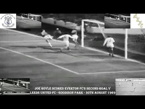 JOE ROYLE SCORES FOR EVERTON FC SECOND GOAL V LEEDS UNITED FC – GOODISON PARK – 30TH AUGUST 1969