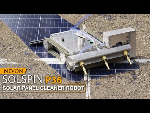 Solar Panel Cleaner Robot | NEVON SOLSPIN P36