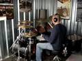 Matt Byrne of Hatebreed playing drums... 