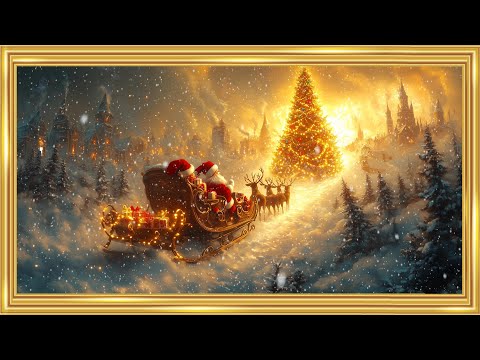 Santa's Magical Sleigh | Animated Christmas Screensaver | 4K Art For Your TV ✨🎅🎄❄️