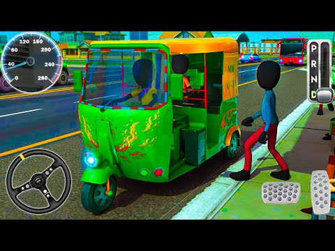 Tuk Tuk Rickshaw Driving Simulator 2020 - Stickman City Taxi Auto Driver - Android GamePlay FHD