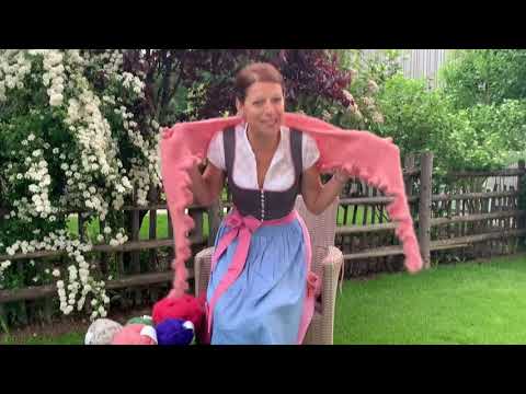 Projekt 83: gestricktes Tuch mit Rüschen