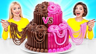 Cake Decorating Challenge Bubble Gum vs Chocolate Food | Edible Battle by Multi DO Challenge