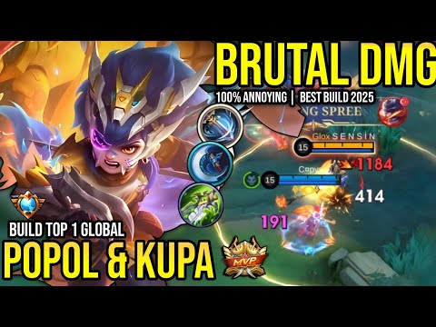 POPOL & KUPA BEST BUILD 2025 | BUILD TOP 1 GLOBAL POPOL & KUPA GAMEPLAY | MOBILE LEGENDS✓