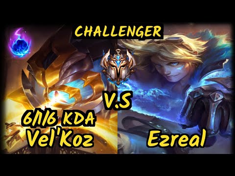 PNG Matsu (VEL'KOZ) vs EZREAL - 6/1/6 KDA BOTTOM ADC CHALLENGER GAMEPLAY - BR